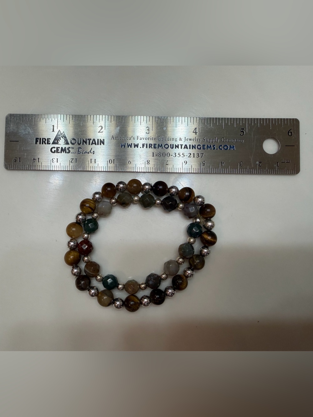 Beaded Multi-Color Stretch Bracelets - set of 2